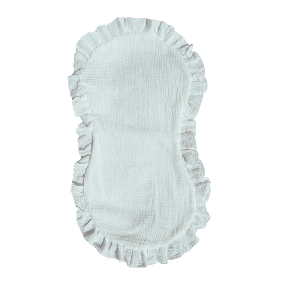 2pk gulpeklut med vanntett underside - hvit