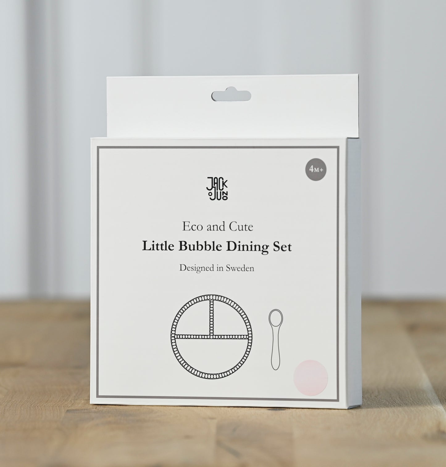 Bubble - tallerken + skje Rosa