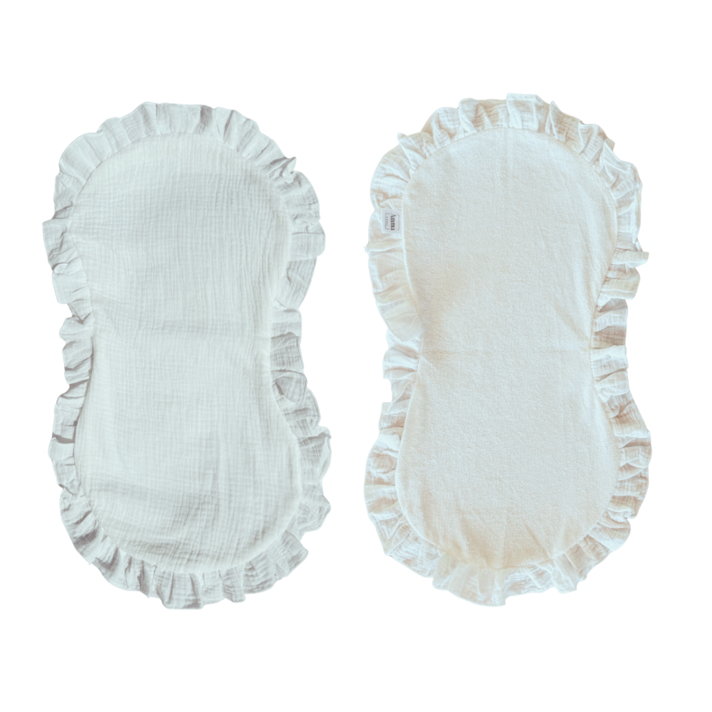 2pk gulpeklut med vanntett underside - hvit