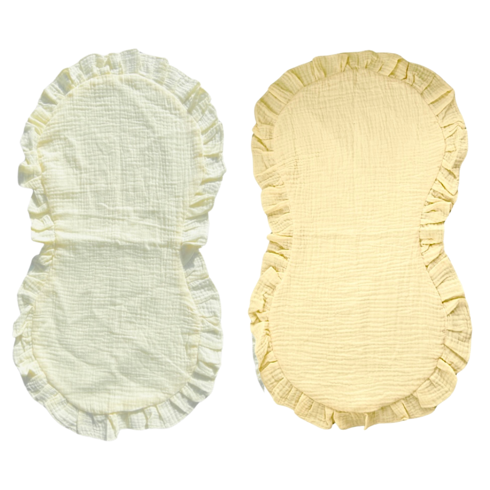 2pk gulpeklut med vanntett underside gul & lysegul