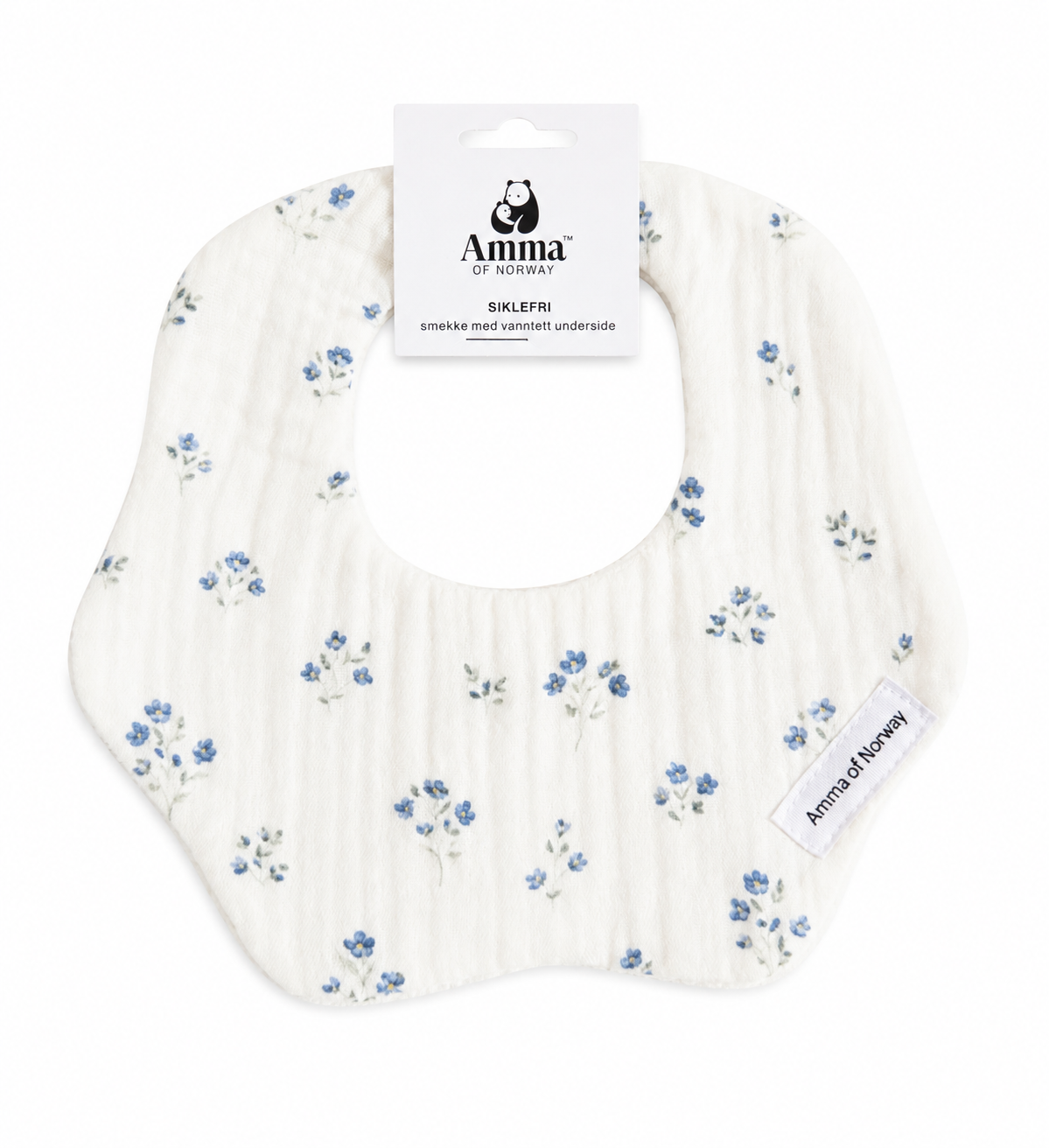 Smekke med vanntett underside - Blå blomster