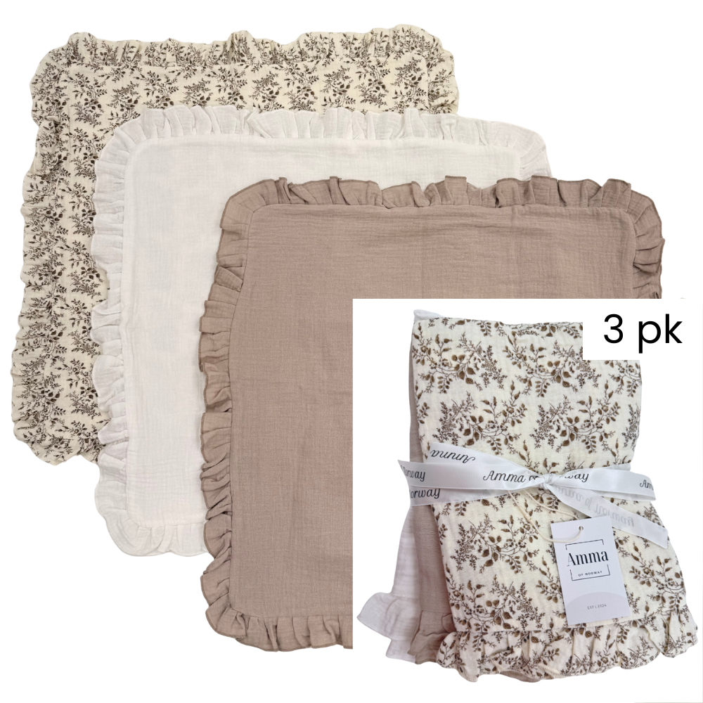 3-pk gulpekluter i bomull 60x60 cm