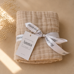 Musselinteppe - Swaddle 100x100 taupe