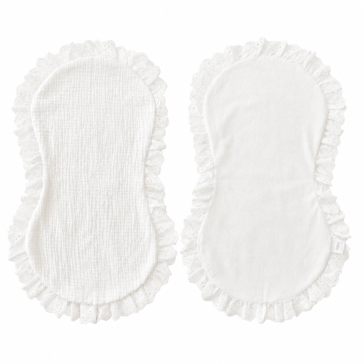 2pk gulpeklut med vanntett underside - blondekant