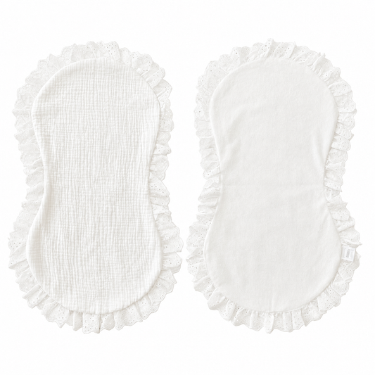 2pk gulpeklut med vanntett underside - blondekant