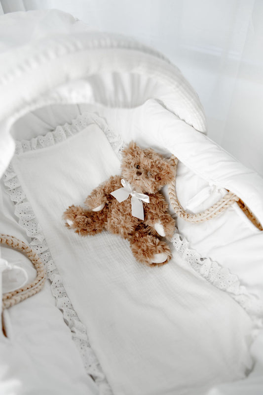 Waterproof stroller mat - White with lace 1pc