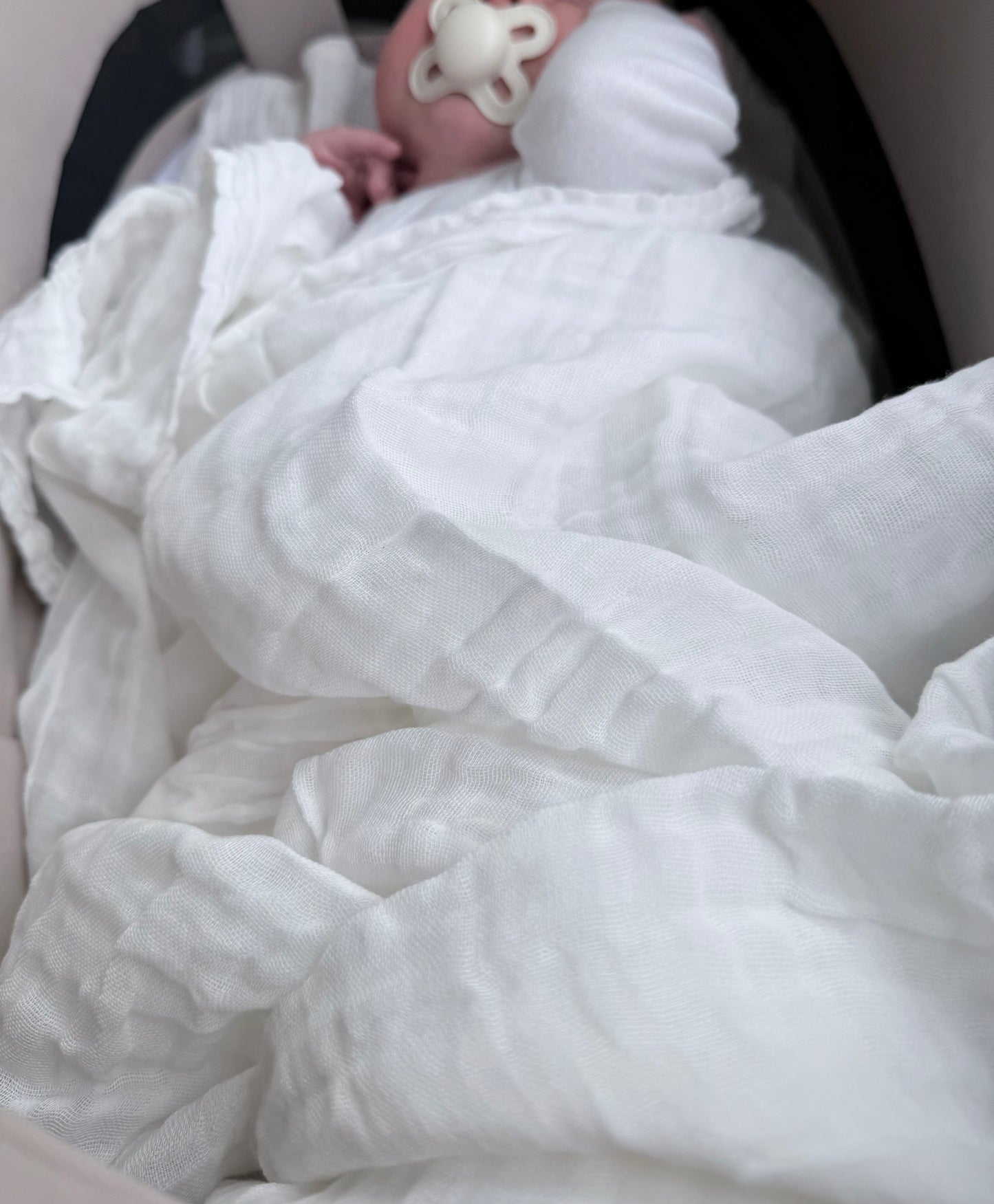 Musselinteppe - Swaddle 100x100 hvit