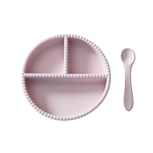 Bubble - tallerken + skje Rosa