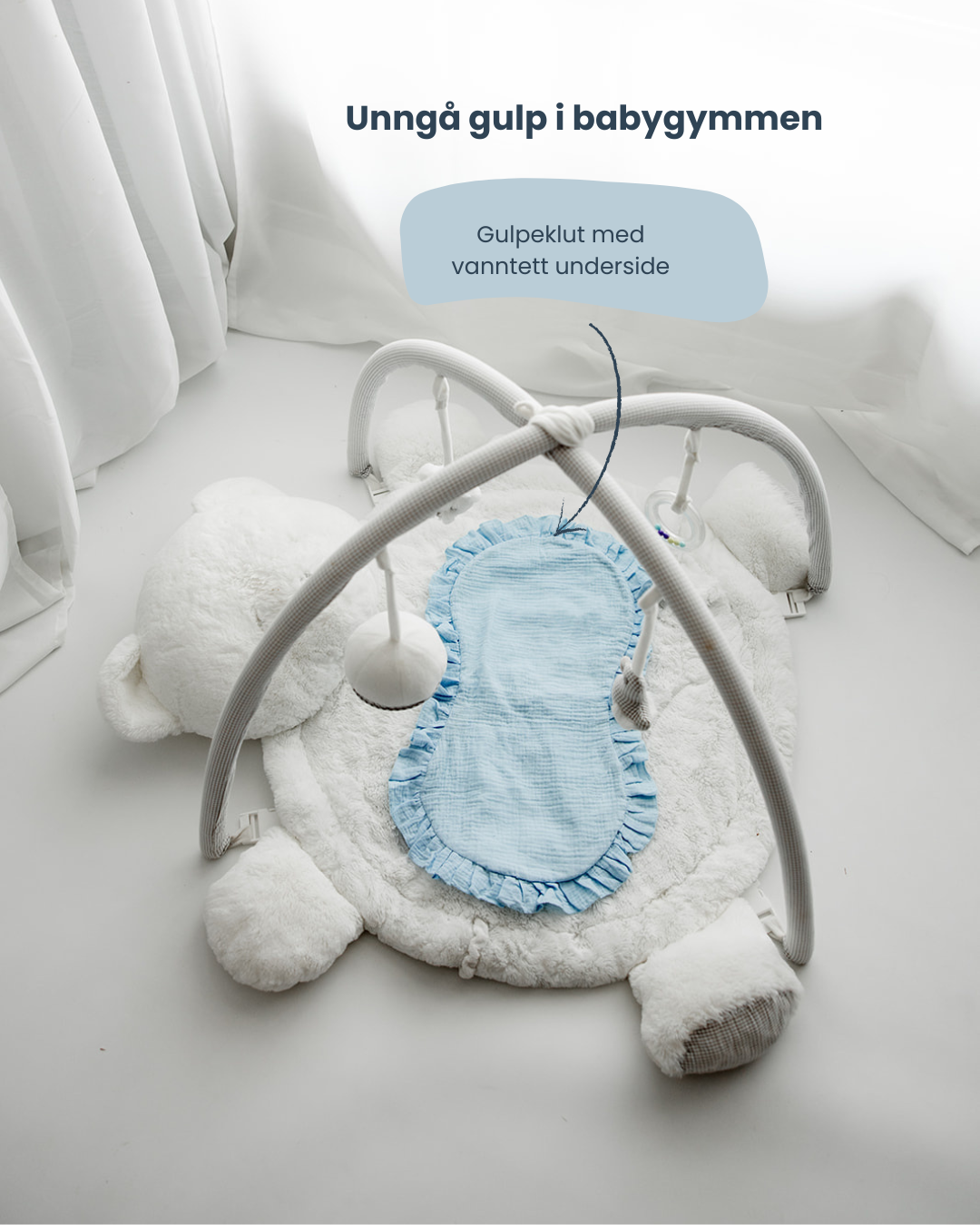 2pk gulpeklut med vanntett underside
