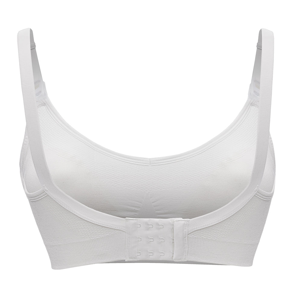 Bilde av baksiden på hvit ammebh