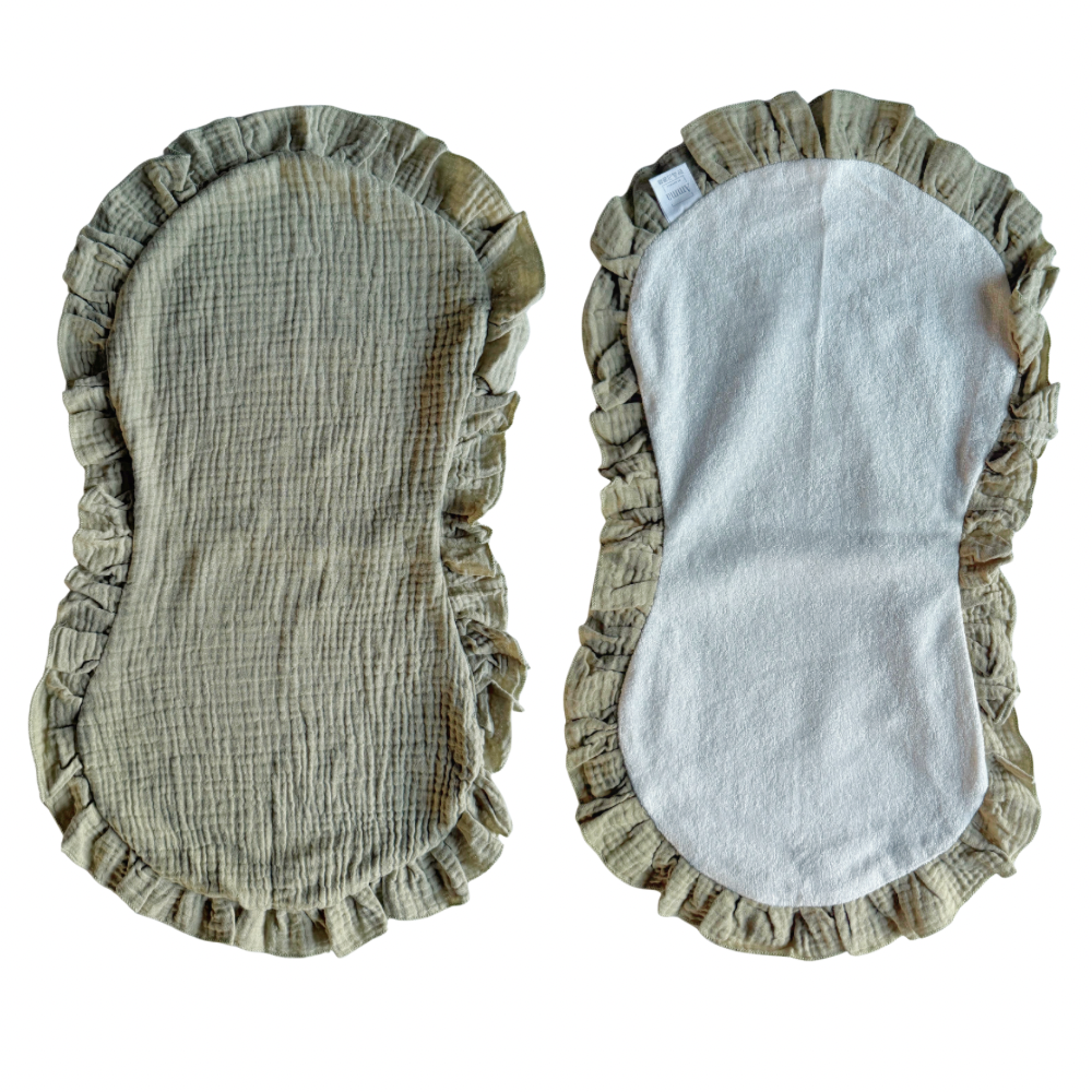 2-pack of yellow cloths with waterproof backing - taupe