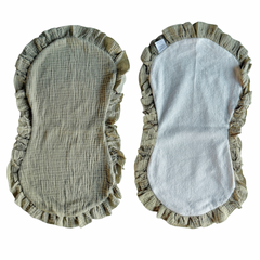 2-pack of yellow cloths with waterproof backing - taupe