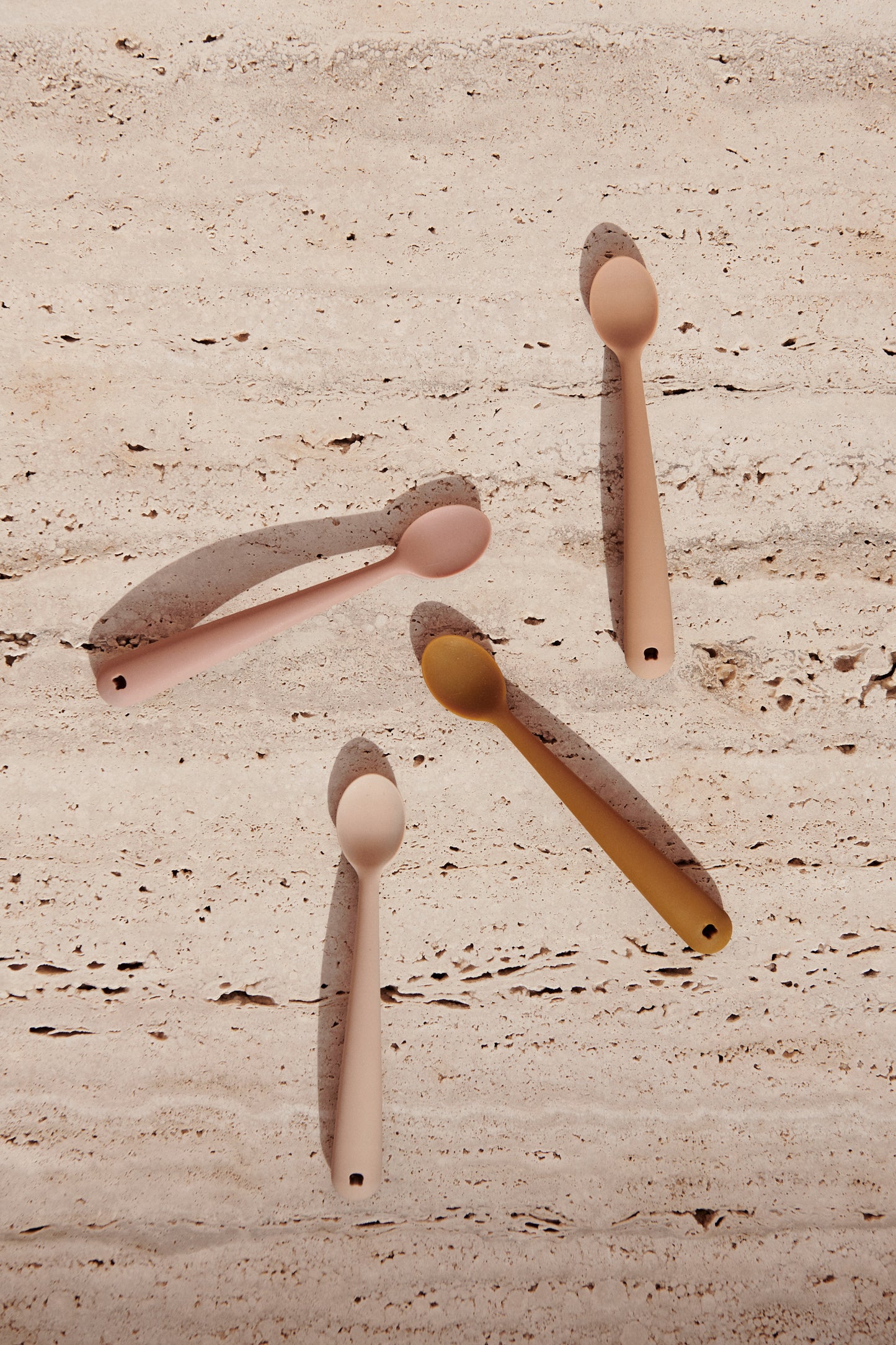 Silikon skjeer- 4 pk rosa