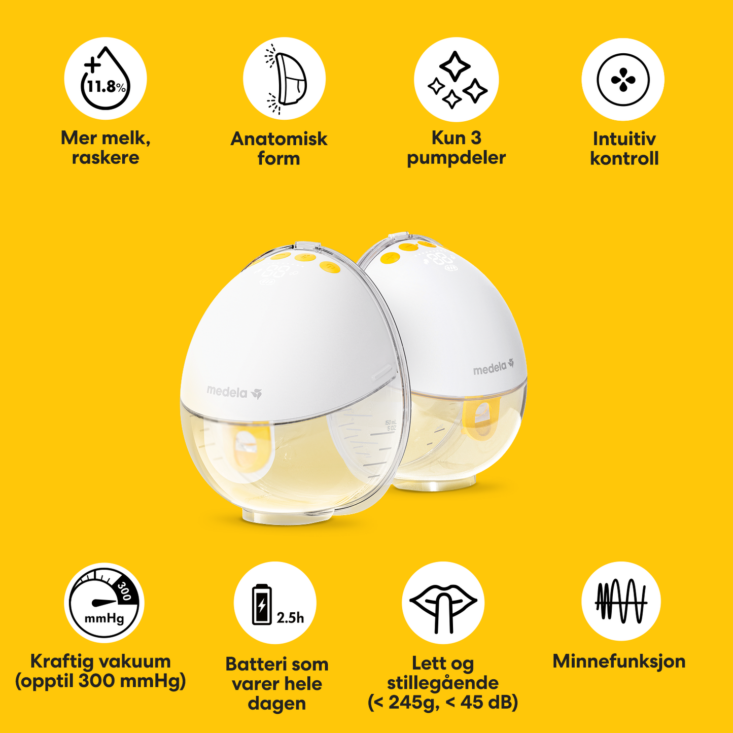 Medela Motion InBra™ Dobbel Elektrisk Brystpumpe