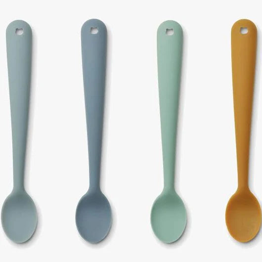 Silikon skjeer- 4 pk blå