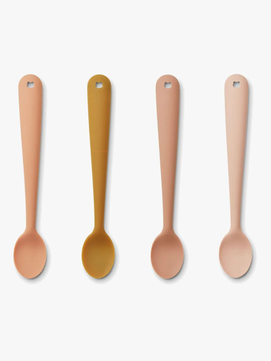 Silikon skjeer- 4 pk rosa